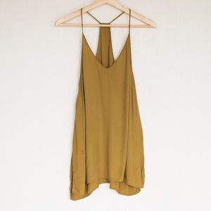 SPRING 🌸 Chartreuse Crepe Racerback Tank